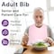 Proheal Disposable Adult Bibs Tie Back  Perfect for Seniors Painting  Eating  Pink 50 Pack 50PK PH-16426H - alternate 4
